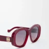 Gafas de sol Beveled Pentagon Milky Burgundy Gafas de sol Beveled Pentagon Milky Burgundy