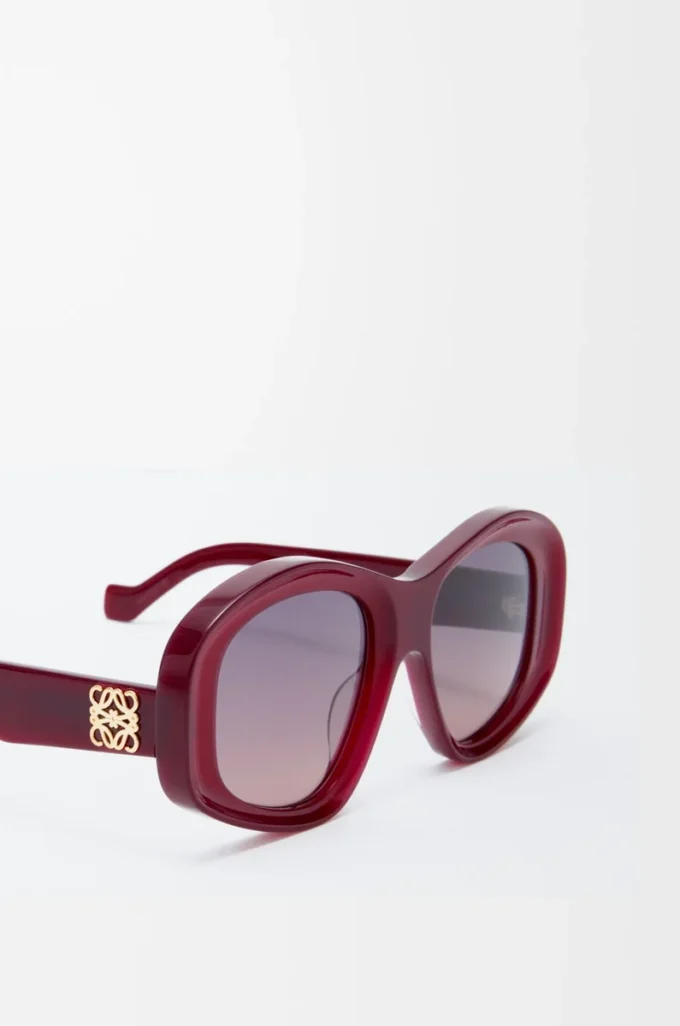 Gafas de sol Beveled Pentagon Milky Burgundy Gafas de sol Beveled Pentagon Milky Burgundy