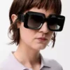 Gafas de sol Beveled Square Maxi Anagram Negro Gafas de sol Beveled Square Maxi Anagram Negro