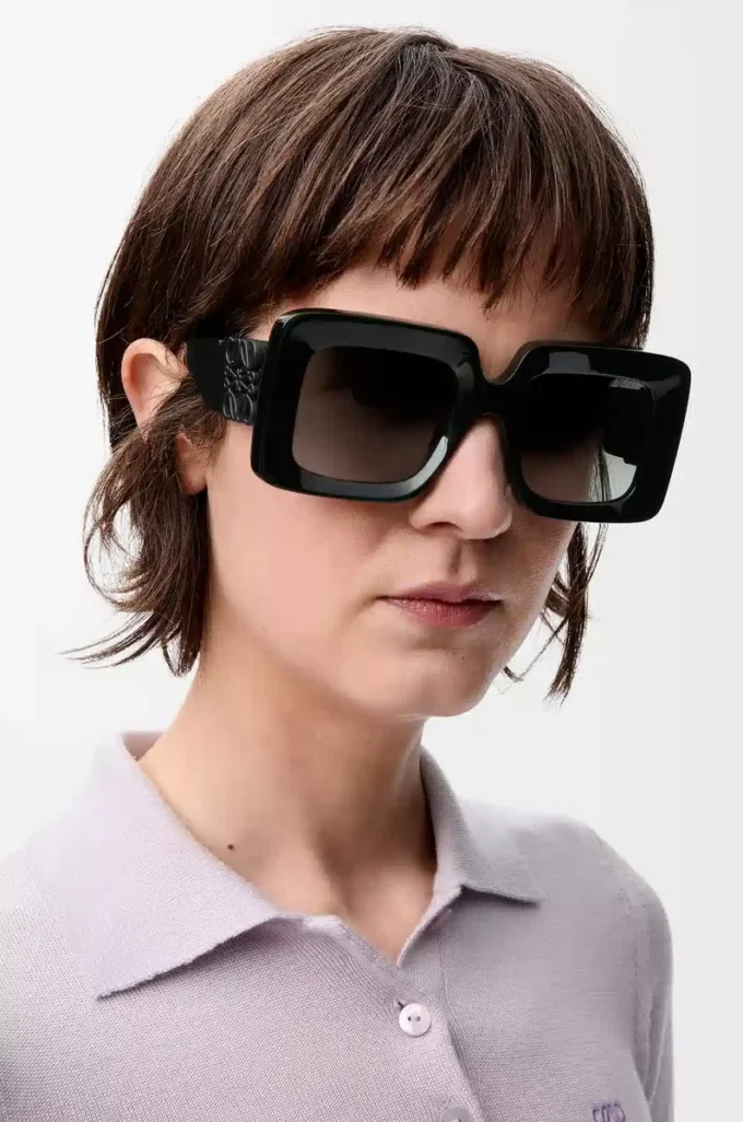 Gafas de sol Beveled Square Maxi Anagram Negro Gafas de sol Beveled Square Maxi Anagram Negro