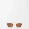 Gafas de sol Cateye biseladas Blanco/Marfil Gafas de sol Cateye biseladas Blanco/Marfil