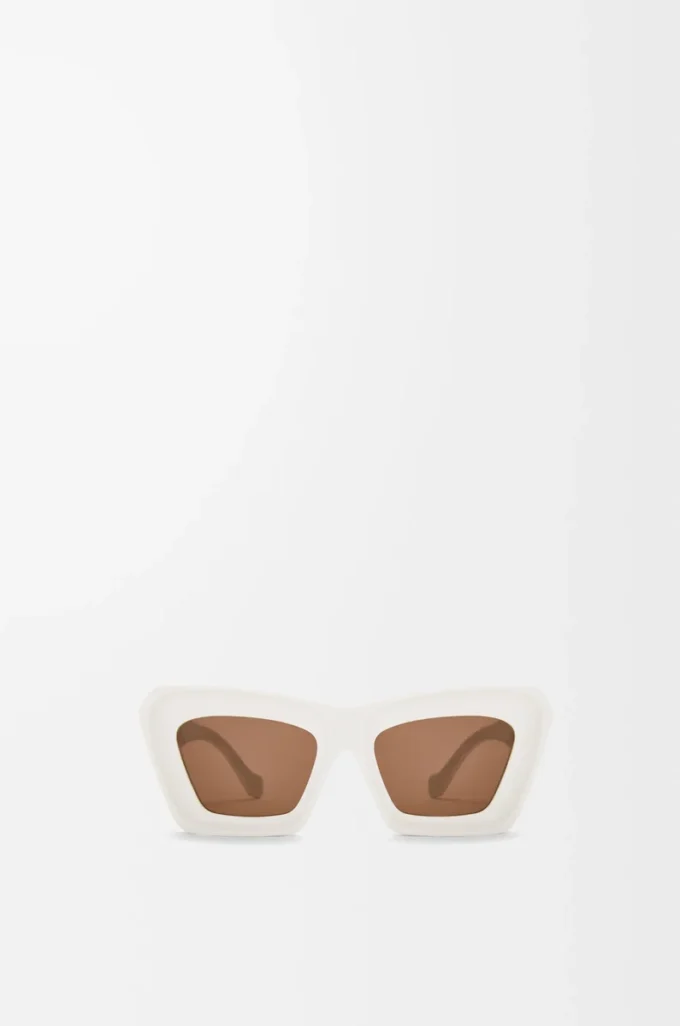 Gafas de sol Cateye biseladas Blanco/Marfil Gafas de sol Cateye biseladas Blanco/Marfil