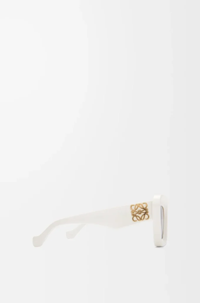 Gafas de sol Cateye biseladas Blanco/Marfil Gafas de sol Cateye biseladas Blanco/Marfil