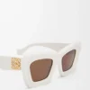 Gafas de sol Cateye biseladas Blanco/Marfil Gafas de sol Cateye biseladas Blanco/Marfil