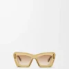 Gafas de sol Cateye biseladas Transparente Oliva Gafas de sol Cateye biseladas Transparente Oliva