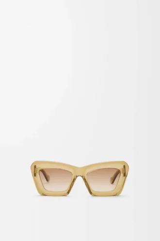 Gafas de sol Cateye biseladas Transparente Oliva