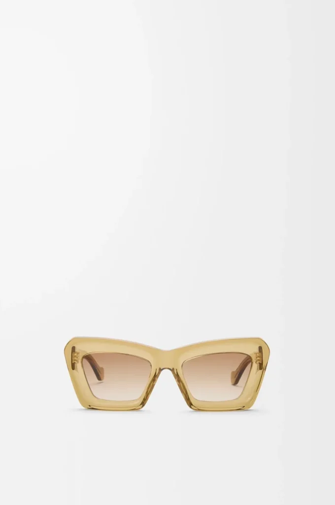 Gafas de sol Cateye biseladas Transparente Oliva Gafas de sol Cateye biseladas Transparente Oliva