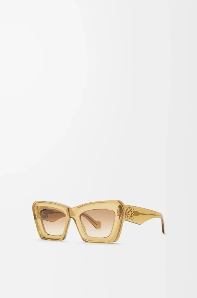 Gafas de sol Cateye biseladas Transparente Oliva Gafas de sol Cateye biseladas Transparente Oliva