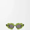 Gafas de sol con forma de flor verde cactus Gafas de sol con forma de flor verde cactus