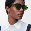 Gafas de sol con forma de flor verde cactus Gafas de sol con forma de flor verde cactus