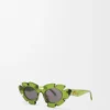 Gafas de sol con forma de flor verde cactus Gafas de sol con forma de flor verde cactus