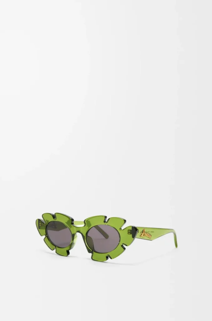 Gafas de sol con forma de flor verde cactus Gafas de sol con forma de flor verde cactus