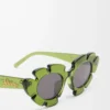 Gafas de sol con forma de flor verde cactus Gafas de sol con forma de flor verde cactus