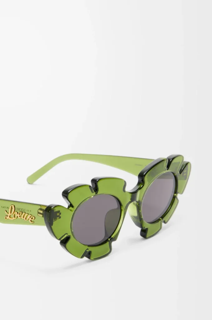 Gafas de sol con forma de flor verde cactus Gafas de sol con forma de flor verde cactus