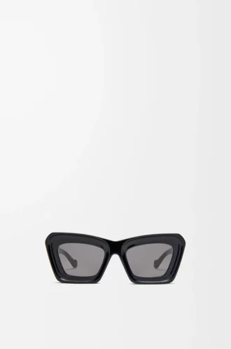 Gafas de sol de ojo de gato biseladas Negro