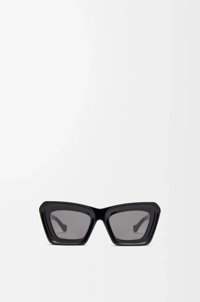 Gafas de sol de ojo de gato biseladas Negro Gafas de sol de ojo de gato biseladas Negro