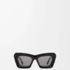 Gafas de sol de ojo de gato biseladas Negro Gafas de sol de ojo de gato biseladas Negro