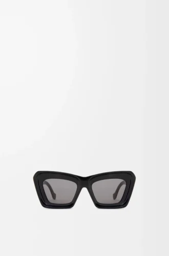Gafas de sol de ojo de gato biseladas Negro