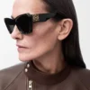Gafas de sol de ojo de gato biseladas Negro Gafas de sol de ojo de gato biseladas Negro