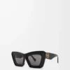 Gafas de sol de ojo de gato biseladas Negro Gafas de sol de ojo de gato biseladas Negro