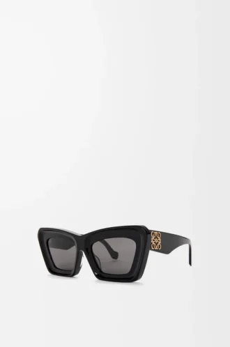 Gafas de sol de ojo de gato biseladas Negro