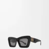 Gafas de sol de ojo de gato biseladas Negro Gafas de sol de ojo de gato biseladas Negro