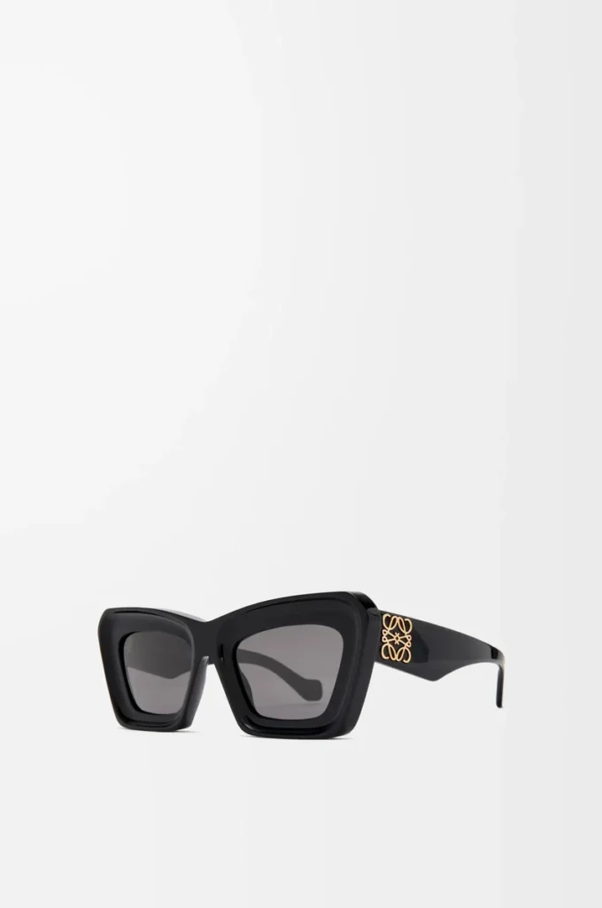 Gafas de sol de ojo de gato biseladas Negro Gafas de sol de ojo de gato biseladas Negro