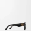 Gafas de sol de ojo de gato biseladas Negro Gafas de sol de ojo de gato biseladas Negro