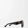 Gafas de sol de ojo de gato biseladas Negro Gafas de sol de ojo de gato biseladas Negro