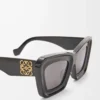 Gafas de sol de ojo de gato biseladas Negro Gafas de sol de ojo de gato biseladas Negro