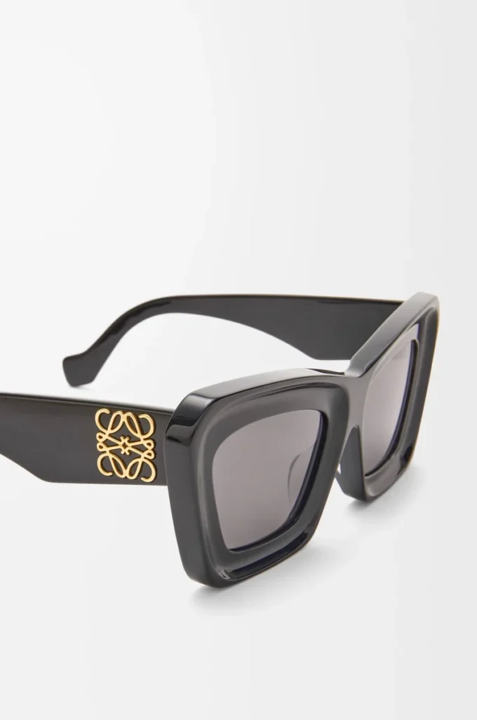 Gafas de sol de ojo de gato biseladas Negro Gafas de sol de ojo de gato biseladas Negro