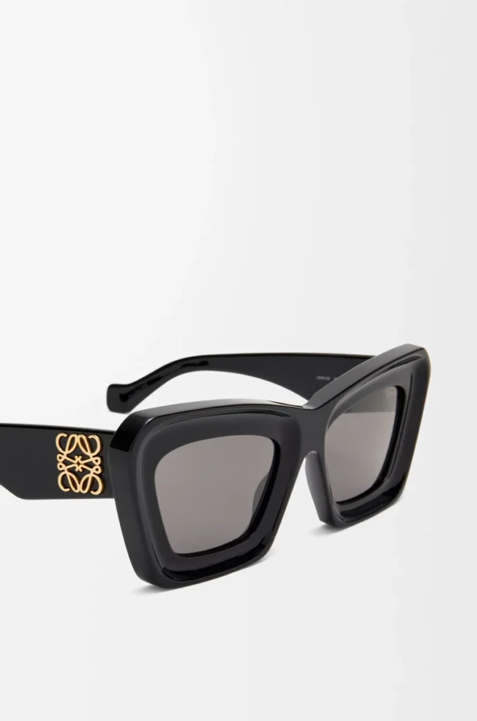 Gafas de sol de ojo de gato biseladas Negro Gafas de sol de ojo de gato biseladas Negro