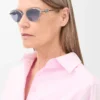 Gafas de sol hexagonales Anagram azul sólido