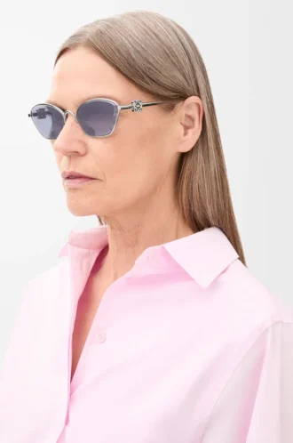 Gafas de sol hexagonales Anagram azul sólido