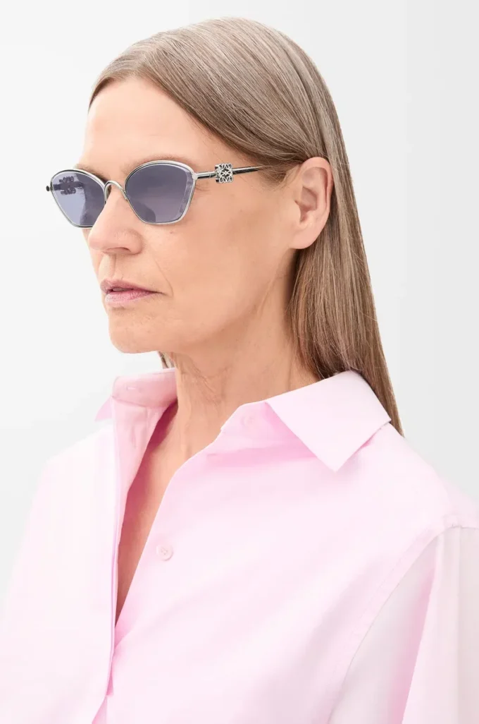 Gafas de sol hexagonales Anagram azul sólido