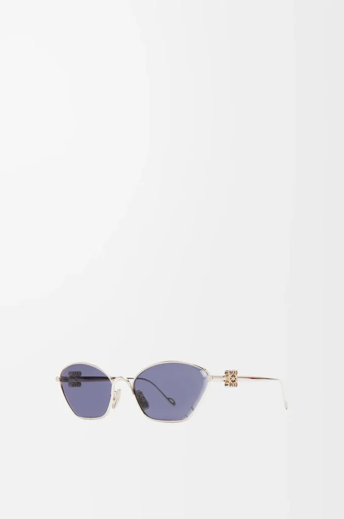 Gafas de sol hexagonales Anagram azul sólido