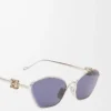 Gafas de sol hexagonales Anagram azul sólido