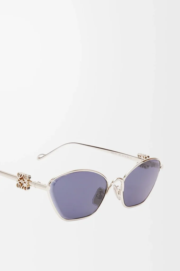 Gafas de sol hexagonales Anagram azul sólido