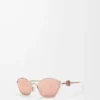 Gafas de sol hexagonales Anagram en oro rosa Gafas de sol hexagonales Anagram en oro rosa