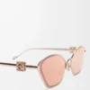 Gafas de sol hexagonales Anagram en oro rosa Gafas de sol hexagonales Anagram en oro rosa