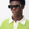 Gafas de sol Maxi Anagram ovaladas biseladas, color negro Gafas de sol Maxi Anagram ovaladas biseladas, color negro