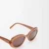Gafas de sol Mini Oval Slim Milky Caramel Gafas de sol Mini Oval Slim Milky Caramel