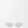 Gafas de sol ovaladas biseladas Maxi Anagram blancas Gafas de sol ovaladas biseladas Maxi Anagram blancas