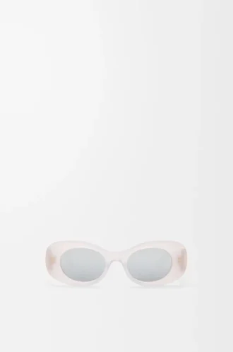Gafas de sol ovaladas biseladas Maxi Anagram blancas