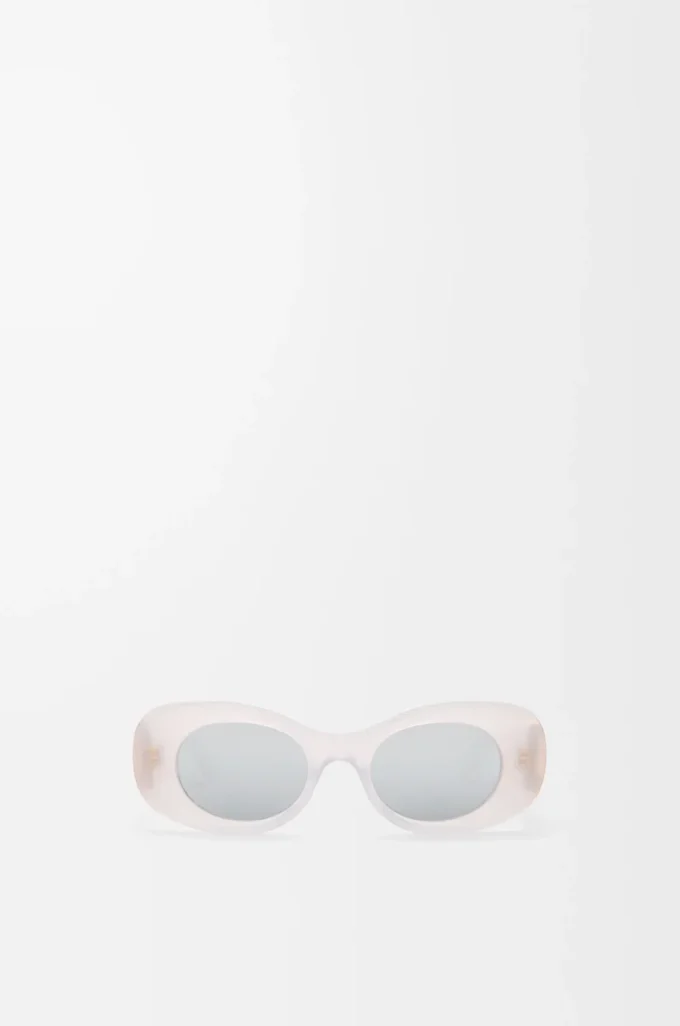 Gafas de sol ovaladas biseladas Maxi Anagram blancas Gafas de sol ovaladas biseladas Maxi Anagram blancas
