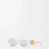 Gafas de sol ovaladas biseladas Maxi Anagram blancas Gafas de sol ovaladas biseladas Maxi Anagram blancas