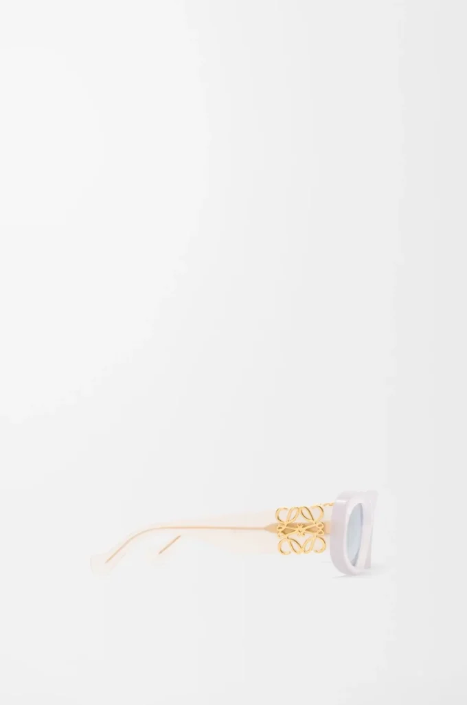 Gafas de sol ovaladas biseladas Maxi Anagram blancas Gafas de sol ovaladas biseladas Maxi Anagram blancas