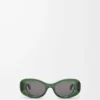 Gafas de sol ovaladas biseladas Maxi Anagram verde oscuro Gafas de sol ovaladas biseladas Maxi Anagram verde oscuro