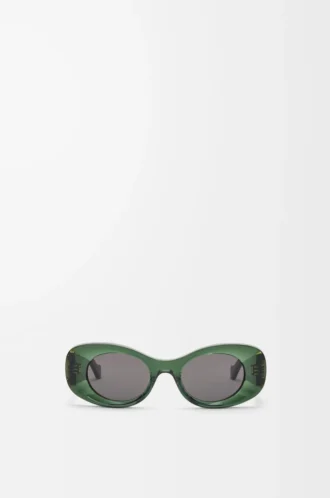 Gafas de sol ovaladas biseladas Maxi Anagram verde oscuro