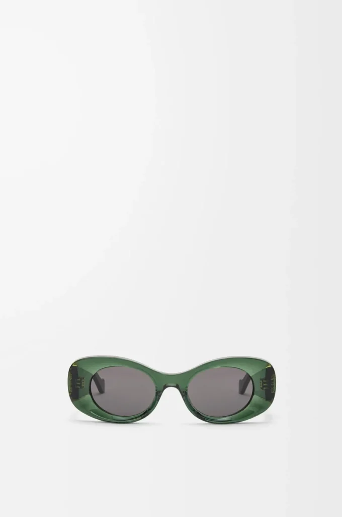 Gafas de sol ovaladas biseladas Maxi Anagram verde oscuro Gafas de sol ovaladas biseladas Maxi Anagram verde oscuro
